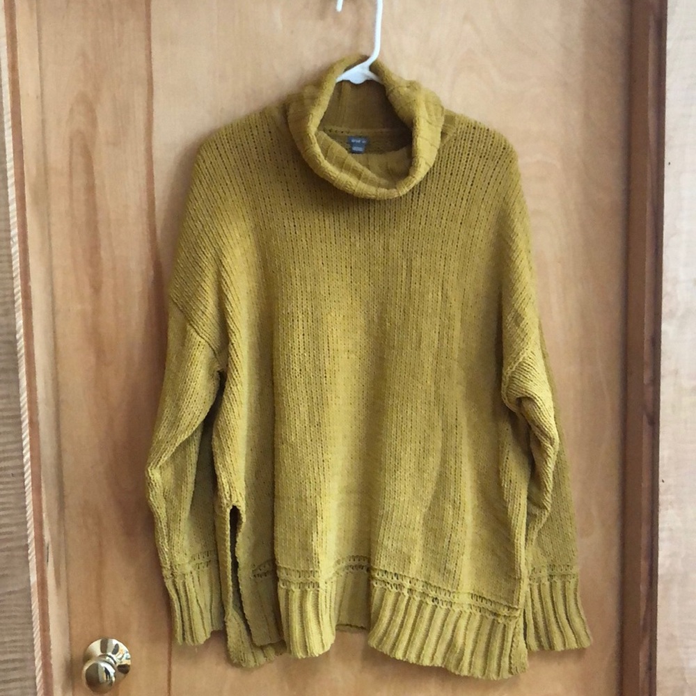 Aerie Mustard Yellow Chenille Sweater